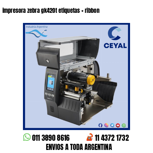 impresora zebra gk420t etiquetas   ribbon
