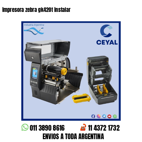 impresora zebra gk420t instalar