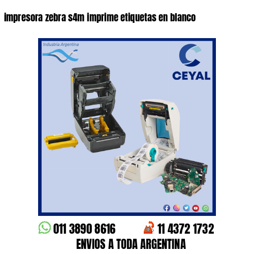 impresora zebra s4m imprime etiquetas en blanco