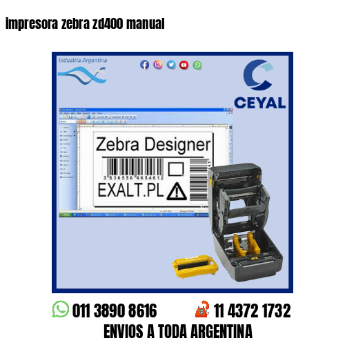 impresora zebra zd400 manual