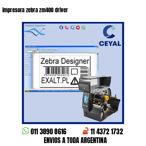 impresora zebra zm400 driver