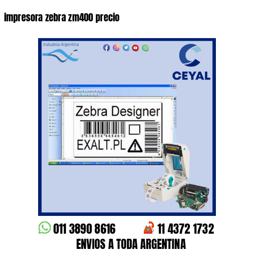 impresora zebra zm400 precio