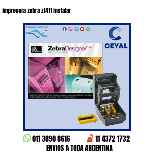 impresora zebra zt411 instalar