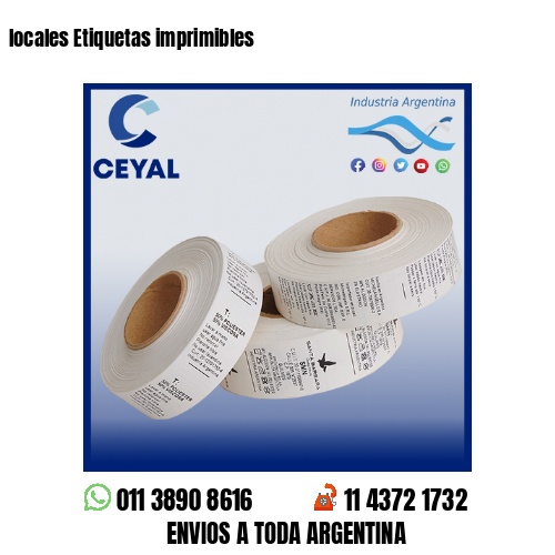 locales Etiquetas imprimibles