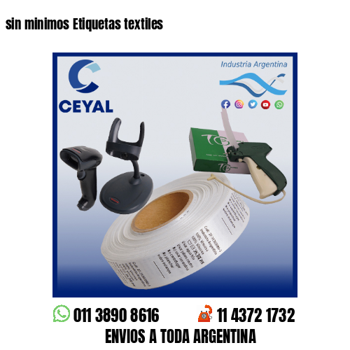 sin minimos Etiquetas textiles