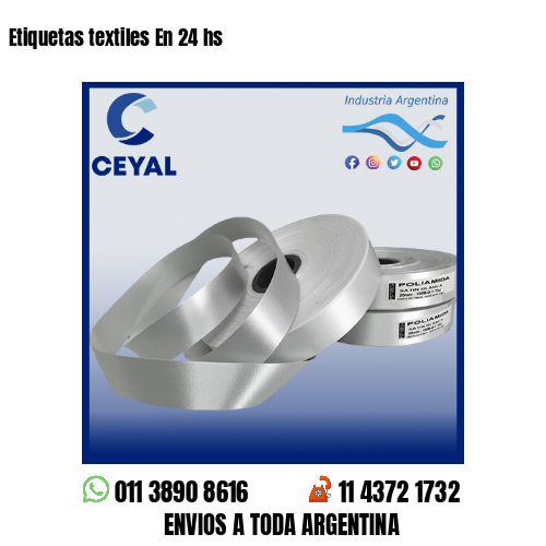 Etiquetas textiles En 24 hs