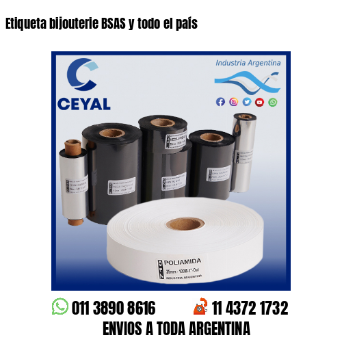 Etiqueta bijouterie BSAS y todo el país