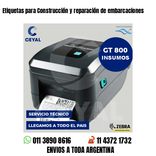 Etiquetas para Construcción y reparación de embarcaciones