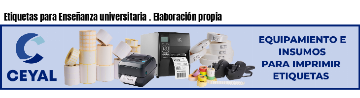 Etiquetas para Enseñanza universitaria . Elaboración propia
