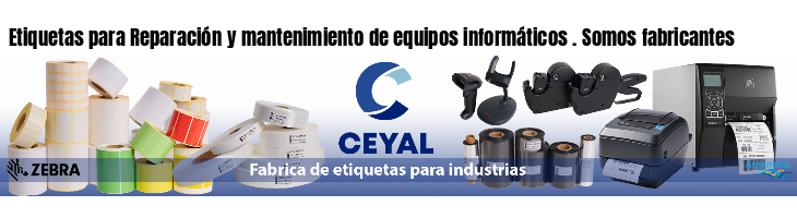 Etiquetas para Reparación y mantenimiento de equipos informáticos . Somos fabricantes