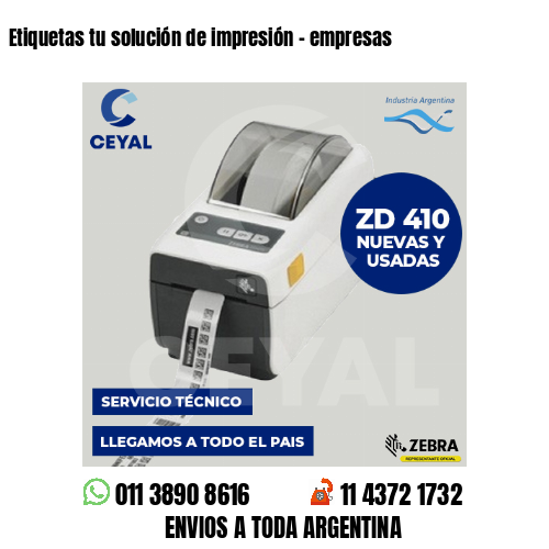 Etiquetas tu solución de impresión – empresas