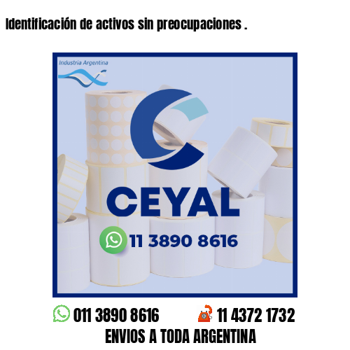 Identificación de activos sin preocupaciones .