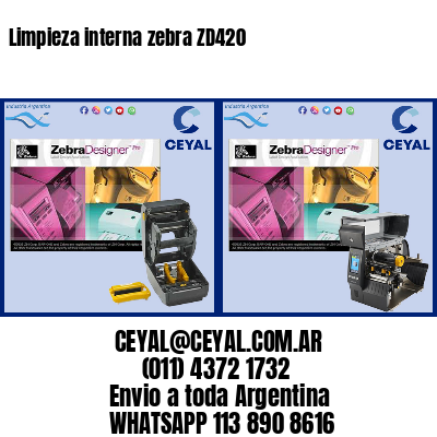 Limpieza interna zebra ZD420