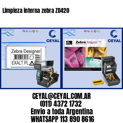Limpieza interna zebra ZD420