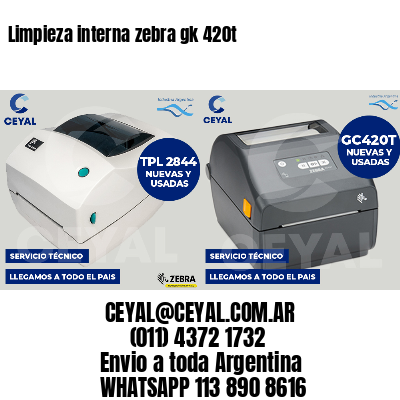 Limpieza interna zebra gk 420t