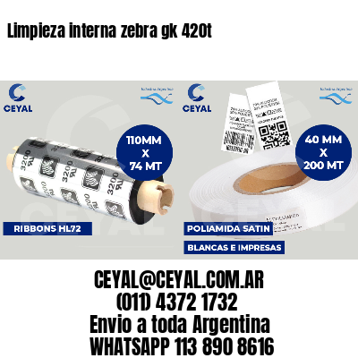 Limpieza interna zebra gk 420t