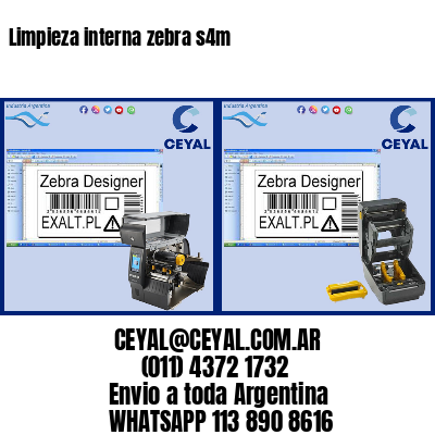 Limpieza interna zebra s4m