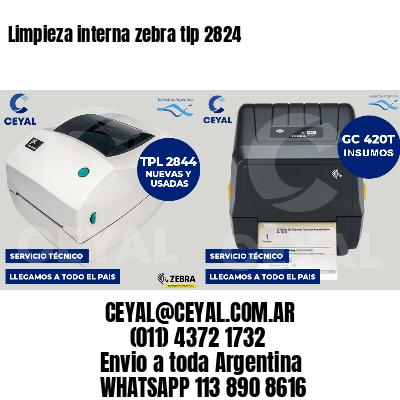 Limpieza interna zebra tlp 2824