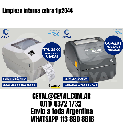 Limpieza interna zebra tlp2844