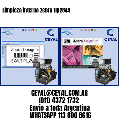Limpieza interna zebra tlp2844