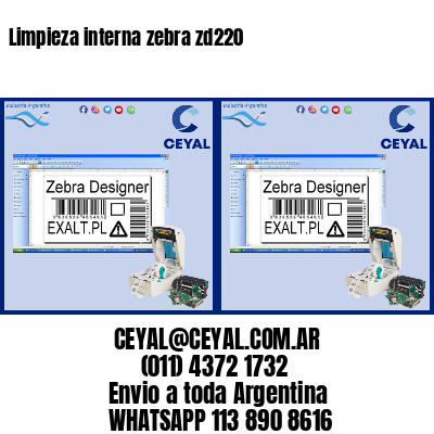 Limpieza interna zebra zd220