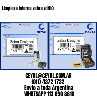Limpieza interna zebra zd410