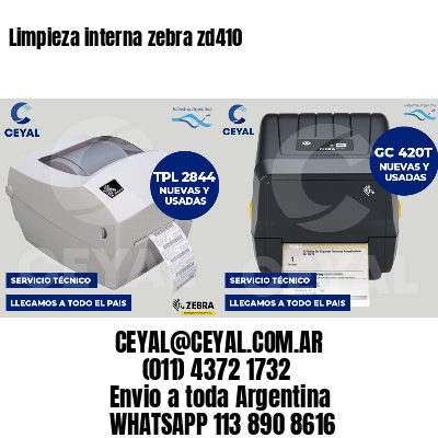 Limpieza interna zebra zd410