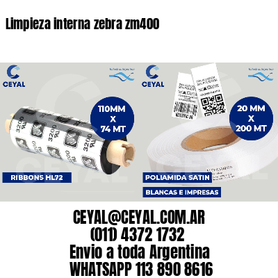 Limpieza interna zebra zm400