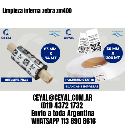 Limpieza interna zebra zm400