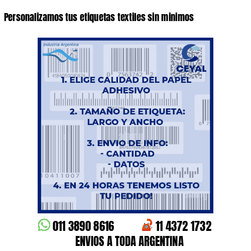 Personalizamos tus etiquetas textiles sin minimos