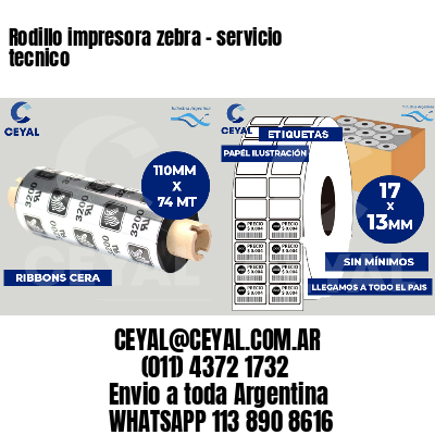 Rodillo impresora zebra - servicio tecnico