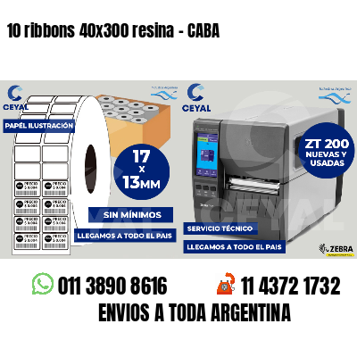 10 ribbons 40x300 resina - CABA