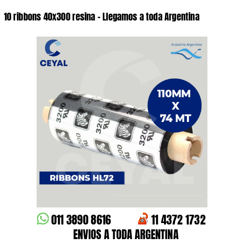 10 ribbons 40×300 resina – Llegamos a toda Argentina