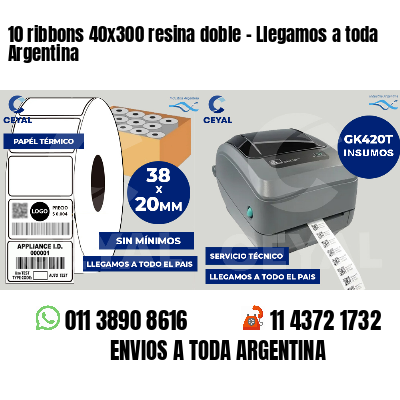 10 ribbons 40x300 resina doble - Llegamos a toda Argentina