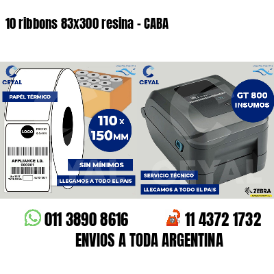 10 ribbons 83x300 resina - CABA