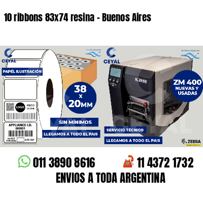 10 ribbons 83x74 resina - Buenos Aires