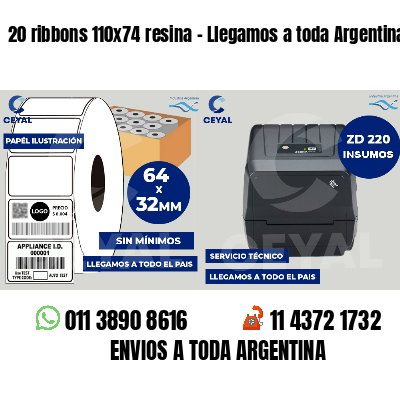 20 ribbons 110x74 resina - Llegamos a toda Argentina