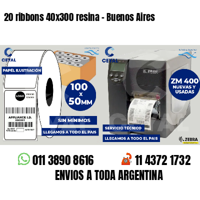 20 ribbons 40x300 resina - Buenos Aires