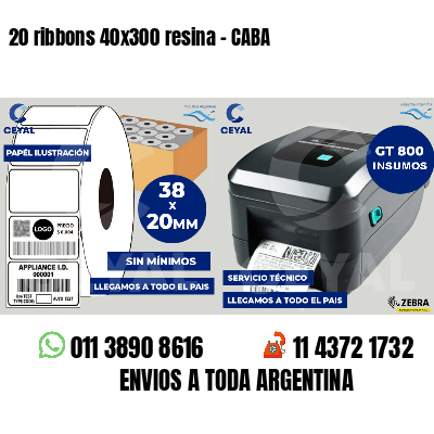 20 ribbons 40x300 resina - CABA