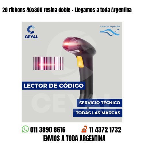 20 ribbons 40x300 resina doble - Llegamos a toda Argentina