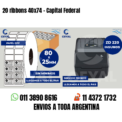 20 ribbons 40x74 - Capital Federal