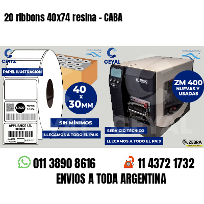 20 ribbons 40x74 resina - CABA
