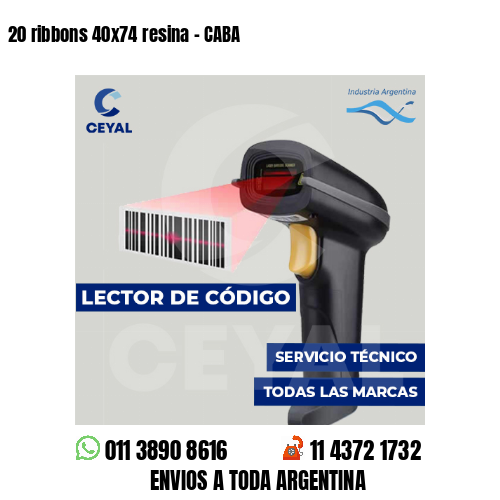 20 ribbons 40x74 resina - CABA
