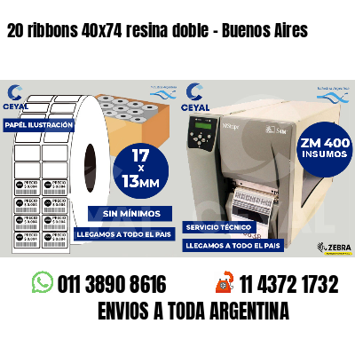 20 ribbons 40x74 resina doble - Buenos Aires
