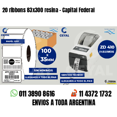 20 ribbons 83x300 resina - Capital Federal