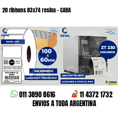 20 ribbons 83x74 resina - CABA