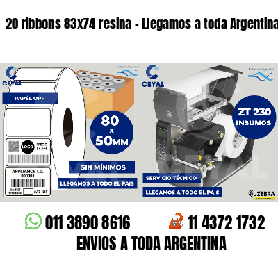 20 ribbons 83x74 resina - Llegamos a toda Argentina