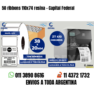 50 ribbons 110x74 resina - Capital Federal
