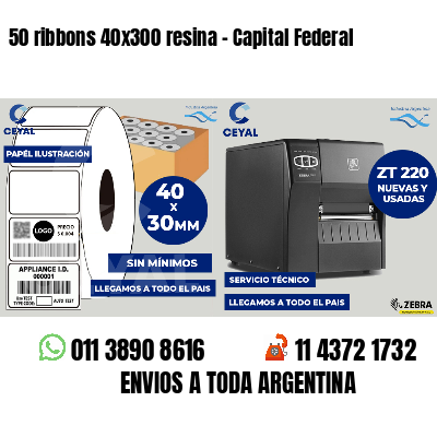 50 ribbons 40x300 resina - Capital Federal