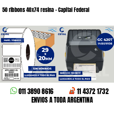 50 ribbons 40x74 resina - Capital Federal